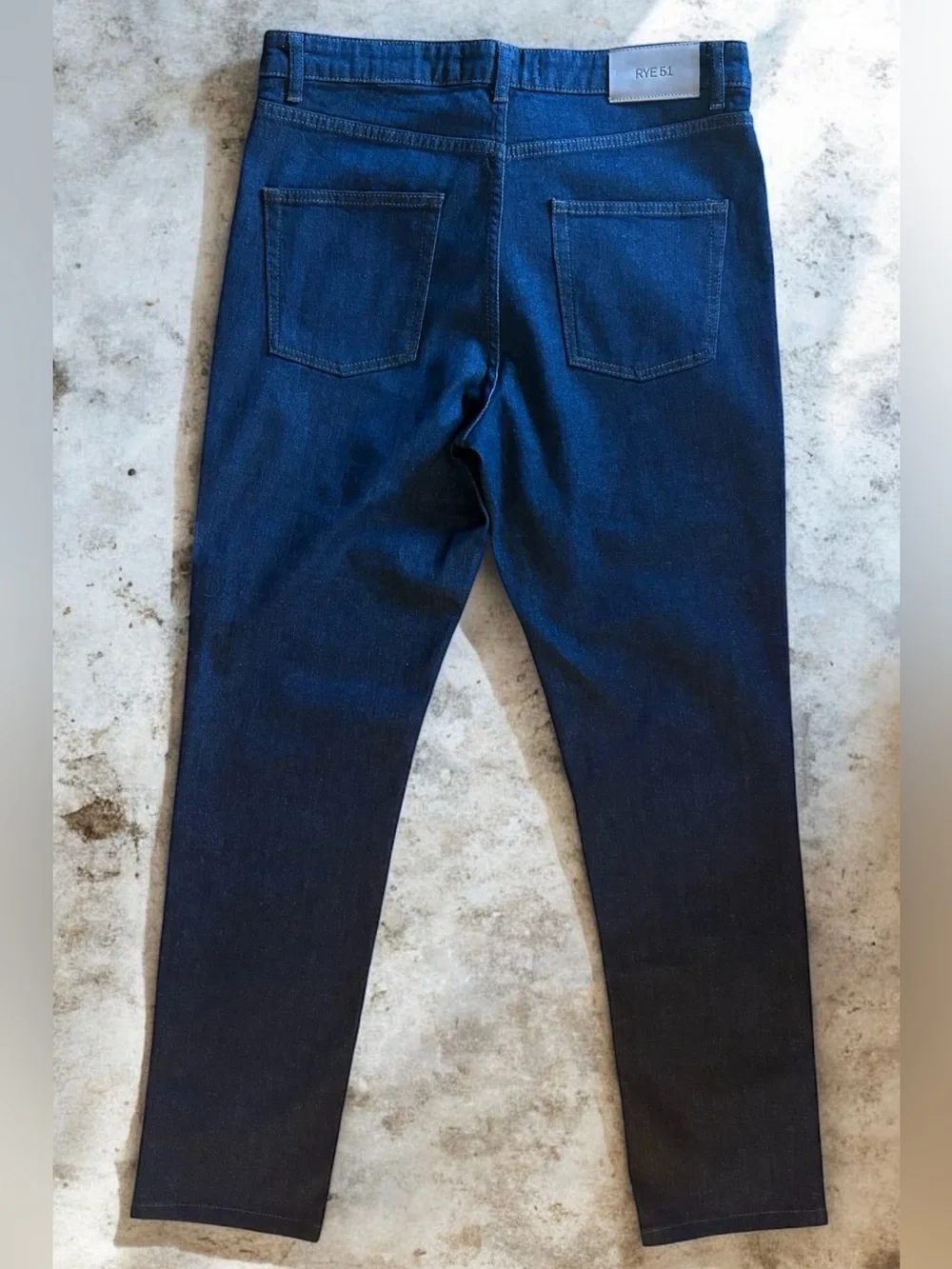 Rye 51 Candiani Italian Stretch Denim Rocco Wash Men’s 32” Straight Leg Jeans